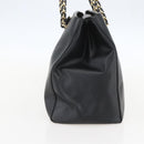 Salvatore Ferragamo Chain Vala Shoulder Bag Leather Black Gold Auth 159349-4