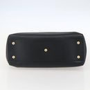 Salvatore Ferragamo Chain Vala Shoulder Bag Leather Black Gold Auth 159349-5