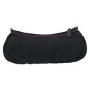 PRADA Accessory Pouch Nylon Black Silver Auth 159350-2