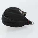 PRADA Accessory Pouch Nylon Black Silver Auth 159350-3