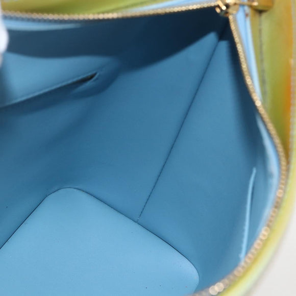 LOUIS VUITTON Monogram Vernis Houston Hand Bag Baby Blue M91005 LV Auth 159352