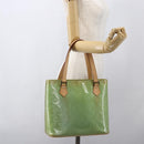 LOUIS VUITTON Monogram Vernis Houston Hand Bag Baby Blue M91005 LV Auth 159352-23
