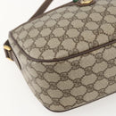 GUCCI GG Supreme Web Sherry Line Bag PVC Beige Gold 89 02 077 Auth 159354-11