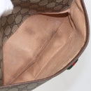 GUCCI GG Supreme Web Sherry Line Bag PVC Beige Gold 89 02 077 Auth 159354-21