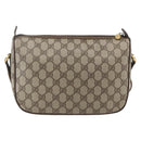 GUCCI GG Supreme Web Sherry Line Bag PVC Beige Gold 89 02 077 Auth 159354-3