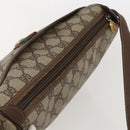 GUCCI GG Supreme Web Sherry Line Bag PVC Beige Gold 89 02 077 Auth 159354-6