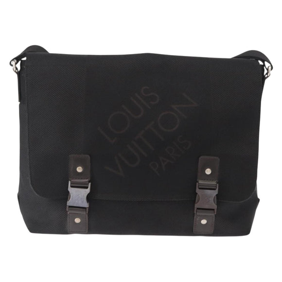 LOUIS VUITTON Damier Geant Roux Shoulder Bag Black M93079 LV Auth 159355