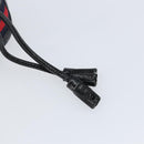 GUCCI Sherry Line Shoulder Bag Suede Red Gold Navy 550620 Auth 159356-10