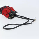 GUCCI Sherry Line Shoulder Bag Suede Red Gold Navy 550620 Auth 159356-7