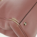 GUCCI Bamboo Hand Bag Leather 2way Pink Gold 323660 Auth 159357-17