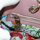 GUCCI Bamboo Hand Bag Leather 2way Pink Gold 323660 Auth 159357-27