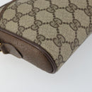 GUCCI GG Supreme Web Sherry Line Shoulder Bag PVC Beige Gold 116 02 089 Auth 159358-14