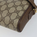 GUCCI GG Supreme Web Sherry Line Shoulder Bag PVC Beige Gold 116 02 089 Auth 159358-15
