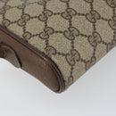 GUCCI GG Supreme Web Sherry Line Shoulder Bag PVC Beige Gold 116 02 089 Auth 159358-16