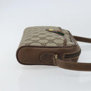 GUCCI GG Supreme Web Sherry Line Shoulder Bag PVC Beige Gold 116 02 089 Auth 159358-3