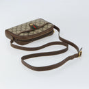 GUCCI GG Supreme Web Sherry Line Shoulder Bag PVC Beige Gold 116 02 089 Auth 159358-7