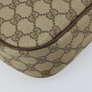 GUCCI GG Supreme Web Sherry Line Clutch Bag Beige Gold 156 01 034 Auth 159359-11