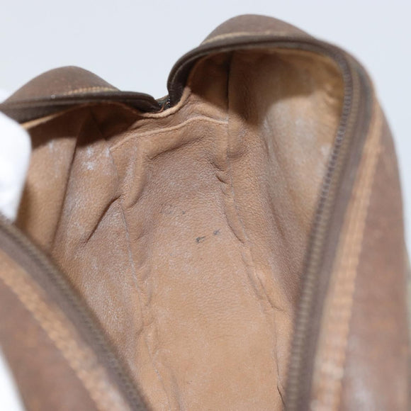 GUCCI GG Supreme Web Sherry Line Clutch Bag Beige Gold 156 01 034 Auth 159359