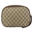 GUCCI GG Supreme Web Sherry Line Clutch Bag Beige Gold 156 01 034 Auth 159359-3
