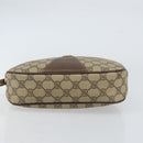 GUCCI GG Supreme Web Sherry Line Clutch Bag Beige Gold 156 01 034 Auth 159359-7