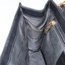 Salvatore Ferragamo Chain Gancini Shoulder Bag Leather Black Gold Auth 159360-19
