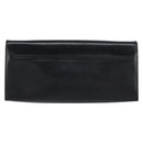 Salvatore Ferragamo Chain Gancini Shoulder Bag Leather Black Gold Auth 159360-2