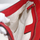 GUCCI Chain Shoulder Bag Leather Red Gold 536224 Auth 159361-20