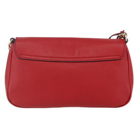 GUCCI Chain Shoulder Bag Leather Red Gold 536224 Auth 159361 - 0