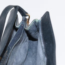GUCCI GG Supreme Sherry Line Bag PVC Navy Gold Red 10 02 024 Auth 159366-22