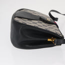 GUCCI GG Supreme Sherry Line Bag PVC Navy Gold Red 10 02 024 Auth 159366-3