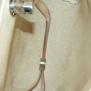 HERMES Herbag Ad PM Backpack Canvas Leather 2way Beige Silver Auth 159367-19