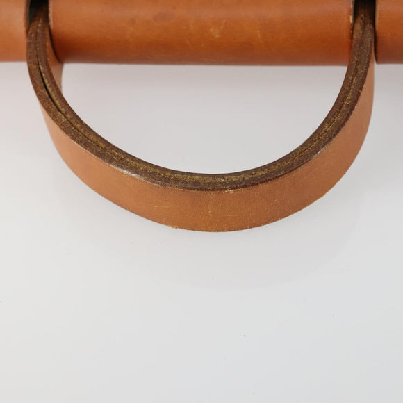 HERMES Herbag Ad PM Backpack Canvas Leather 2way Beige Silver Auth 159367