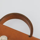 HERMES Herbag Ad PM Backpack Canvas Leather 2way Beige Silver Auth 159367-8