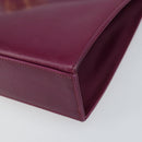 Salvatore Ferragamo Gancini Shoulder Bag Leather Purple Gold Auth 159368-9