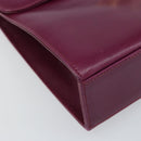 Salvatore Ferragamo Gancini Shoulder Bag Leather Purple Gold Auth 159368-14