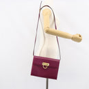 Salvatore Ferragamo Gancini Shoulder Bag Leather Purple Gold Auth 159368-22
