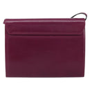 Salvatore Ferragamo Gancini Shoulder Bag Leather Purple Gold Auth 159368-2