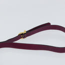 Salvatore Ferragamo Gancini Shoulder Bag Leather Purple Gold Auth 159368-8