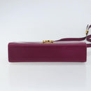 Salvatore Ferragamo Gancini Shoulder Bag Leather Purple Gold Auth 159368-5