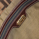 FENDI Zucca Canvas Shoulder Bag Brown Black Auth 159375-19