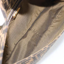 FENDI Zucca Canvas Shoulder Bag Brown Black Auth 159375-11