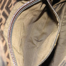 FENDI Zucca Canvas Shoulder Bag Brown Black Auth 159375-23