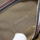 FENDI Zucca Canvas Shoulder Bag Brown Black Auth 159375-12
