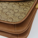 CELINE C Sulky Horse Carriage Shoulder Bag PVC Beige Gold Auth 159376-14