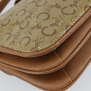 CELINE C Sulky Horse Carriage Shoulder Bag PVC Beige Gold Auth 159376-17