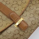 CELINE C Sulky Horse Carriage Shoulder Bag PVC Beige Gold Auth 159376-18