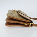 CELINE C Sulky Horse Carriage Shoulder Bag PVC Beige Gold Auth 159376-3