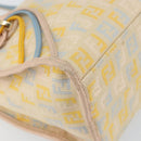 FENDI Zucchino Canvas Hand Bag Multicolor Gold Auth 159377-14