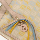 FENDI Zucchino Canvas Hand Bag Multicolor Gold Auth 159377-17