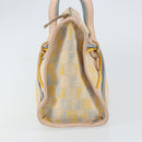 FENDI Zucchino Canvas Hand Bag Multicolor Gold Auth 159377-4